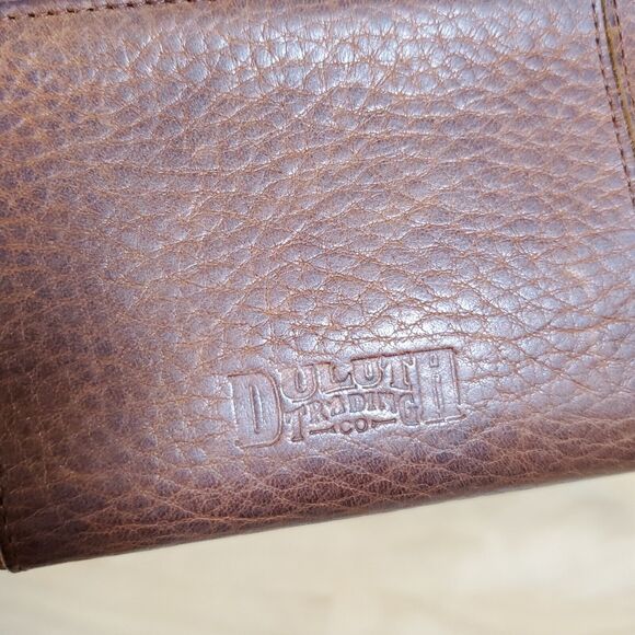 Duluth Trading Brown Leather Wristlet Clutch Women’s Zip Around Wallet Organizer - Picture 9 of 10